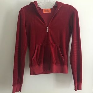 Juicy Couture Red Velour Jacket
